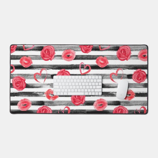 Waterverf Valentijnse Bureaumat (Keyboard & Muis)