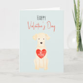 Waterverf Valentijnse Dog Love Holiday Card Feestdagen Kaart (Voorkant)