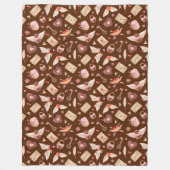 Waterverf Valentijnse Fleece Deken (Voorkant)