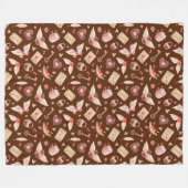 Waterverf Valentijnse Fleece Deken (Voorkant (Horizontaal))