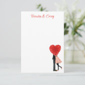 Waterverf Valentijnse Mode Girl Couple Bedankkaart (Staand voorkant)