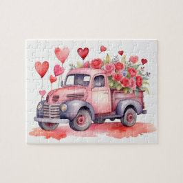 Waterverf Valentijns's Sweetheart Truck Legpuzzel