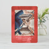 Waterverf Valiant Poppy Moderne Kerst Kaart (Staand voorkant)