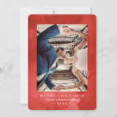 Waterverf Valiant Poppy Moderne Kerst Kaart (Voorkant)