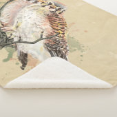 Waterverf valk Sparrow Hawk Bird Art FL Sherpa Deken (3/4)
