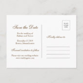 Waterverf Vallende Blad Herfst Bruiloft Bewaar de  Aankondigingskaart (Achterkant)