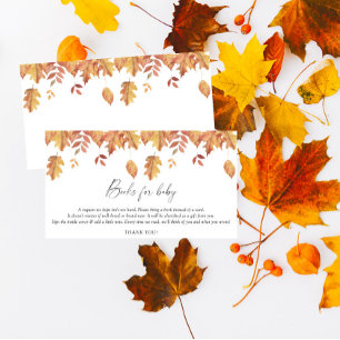 Waterverf Vallende bladeren elegante boeken voor b Informatiekaartje