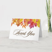 Waterverf Vallende bladeren Herfst Baby shower Bedankkaart (Voorkant)