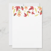 Waterverf vallende bladeren herfst baby shower kaart (Achterkant)