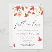 Waterverf vallende bladeren herfst Vrijgezellenfee Kaart (Voorkant)