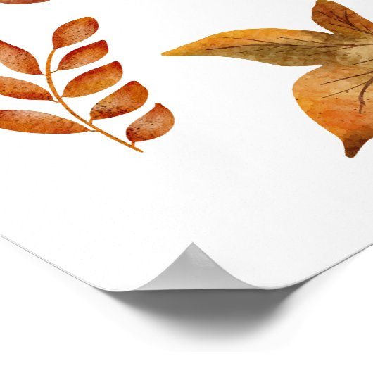 Waterverf vallende bladeren poster (Hoek)