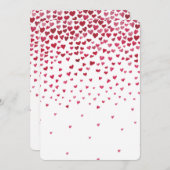 Waterverf Vallende Harten Baby shower Kaart (Voorkant / Achterkant)