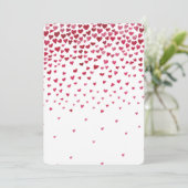 Waterverf Vallende Harten Baby shower Kaart (Staand voorkant)