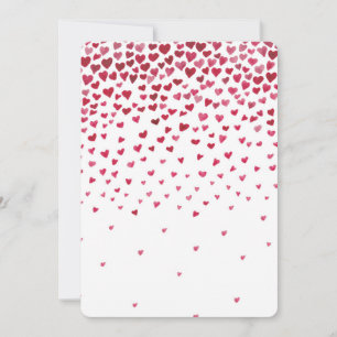 Waterverf Vallende Harten Baby shower Kaart