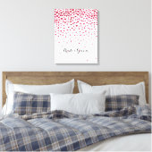 Waterverf Vallende Harten Bruid en bruidegom Canvas Afdruk (Insitu (Slaapkamer))