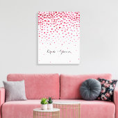 Waterverf Vallende Harten Bruid en bruidegom Canvas Afdruk (Insitu (Woonkamer))