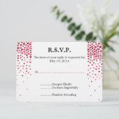 Waterverf Vallende Harten Bruiloft RSVP (Staand voorkant)