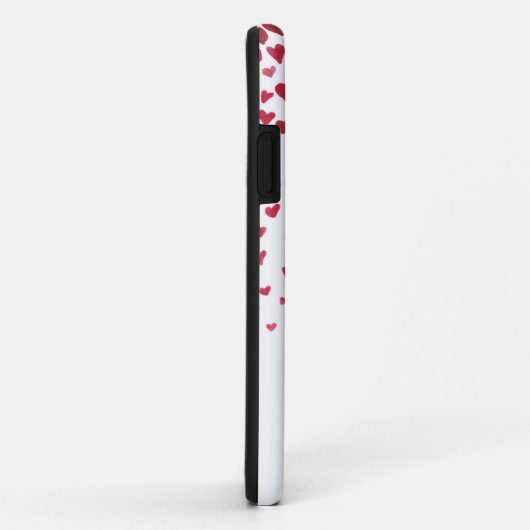 Waterverf vallende harten Case-Mate iPhone case (Achterkant/rechts)