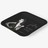 Waterverf Vampiress Fancy Halloween Papier Borden Papieren Bordje (Gebogen)