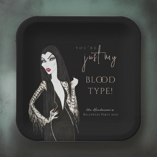 Waterverf Vampiress Fancy Halloween Papier Borden Papieren Bordje