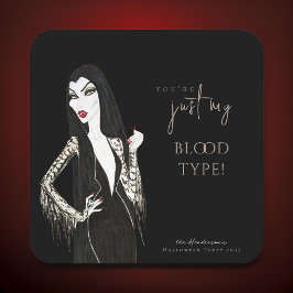 Waterverf Vampiress Fancy Halloween Zwart Kartonnen Onderzetters