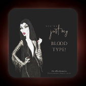 Waterverf Vampiress Fancy Halloween Zwart Kartonnen Onderzetters