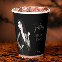 Waterverf Vampiress Fancy Halloween Zwart