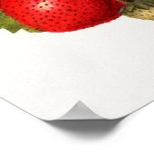 Waterverf van aardbeien Poster (Hoek)