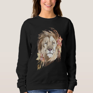 Waterverf van Afrikaanse leeuw I Big Cat I Wildblo Trui