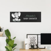 Waterverf van alkboard Elephant Baby shower Poster (Thuiskantoor)