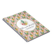 Waterverf van ananas en Hibiscus Flowers Tropisch Notitieboek (Rechterzijde)