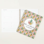 Waterverf van ananas en Hibiscus Flowers Tropisch Planner (Display)