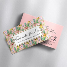 Waterverf van ananas en Hibiscus Flowers Tropisch