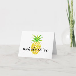 Waterverf van ananas Hawaiian mahalo iā oe bedankt