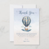 Waterverf van ankerballon voor heteluchtballon Bab Bedankkaart (Voorkant)