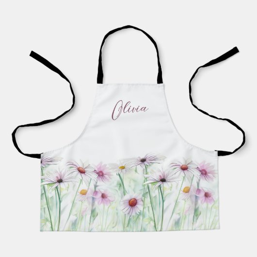 Waterverf van april - Daisy Floral Schort (Voorkant)