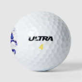 Waterverf van artistieke paarden golfballen (Logo)