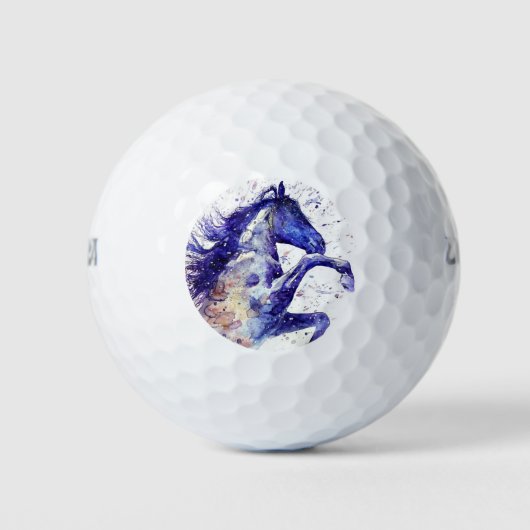 Waterverf van artistieke paarden golfballen (Voorkant)