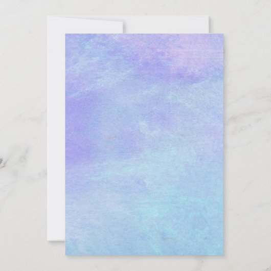 Waterverf van baby shower Butterfly en Blue Tulips Kaart (Achterkant)