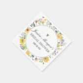 Waterverf van Baby shower van bijen en fijne wilde Servet (Hoek)