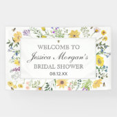 Waterverf van Baby shower van bijen en fijne wilde Spandoek (Horizontaal)