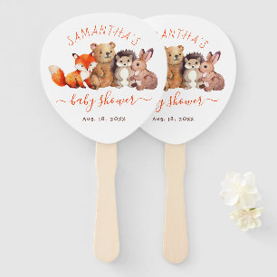 Waterverf van Baby shower van bossen Handwaaier