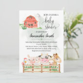 waterverf van baby showers van boerderijen kaart (Staand voorkant)