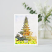 Waterverf van Bali Indonesia Travel Place Briefkaart (Staand voorkant)