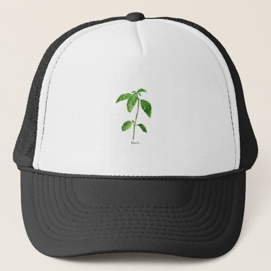 Waterverf van basionegroenen trucker pet (Voorkant)