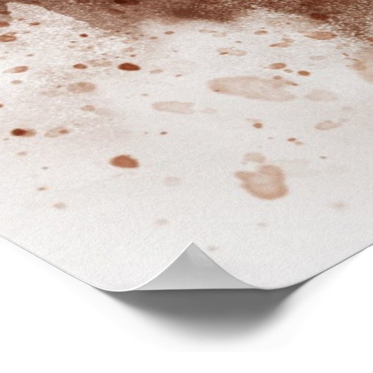 Waterverf van Basset hound Poster (Hoek)