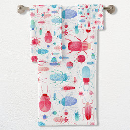 Waterverf van beetel bad handdoek