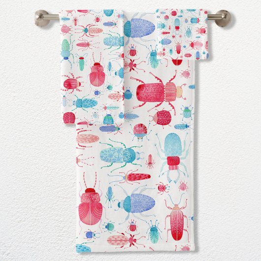 Waterverf van beetel bad handdoek