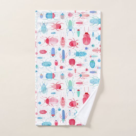 Waterverf van beetel bad handdoek (Handdoek)