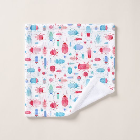 Waterverf van beetel bad handdoek (Wasdoekje)